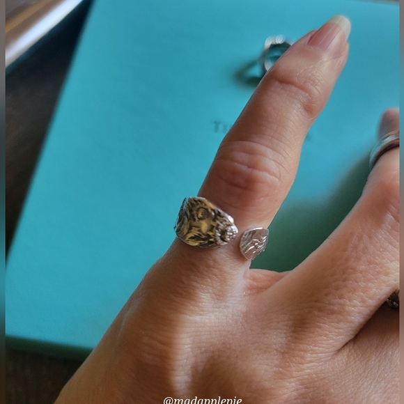 1880 Tiffany & Company Chrysanthemum Spoon Ring Handmade in Sterling Silver #18 - Picture 5 of 16